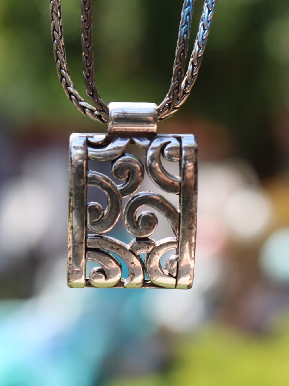 Brighton Deco Lace Two-Strand Pendant Necklace